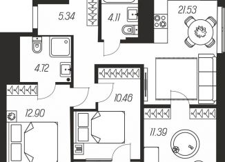 Продается 4-ком. квартира, 73.5 м2, село Осиновая Гора