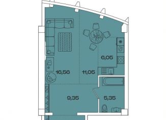 Продается квартира свободная планировка, 52.3 м2, Иркутск