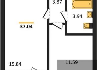 Продам 1-комнатную квартиру, 37 м2, Воронежская область