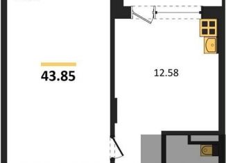 1-комнатная квартира на продажу, 43.8 м2, Воронежская область, Электросигнальная улица, 9Ак2