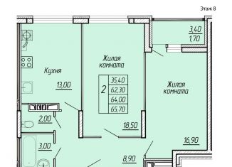 Продажа двухкомнатной квартиры, 65.7 м2, Иваново, Фрунзенский район