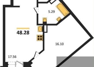 Продается 1-комнатная квартира, 48.3 м2, Воронеж, Электросигнальная улица, 9Ак2