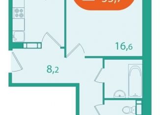 Продаю двухкомнатную квартиру, 55.7 м2, Томская область, улица Королёва, 16Б