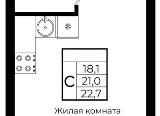 Продается квартира студия, 22.7 м2, Краснодар, Прикубанский округ, жилой комплекс Европа Клубный Квартал 6, лит4