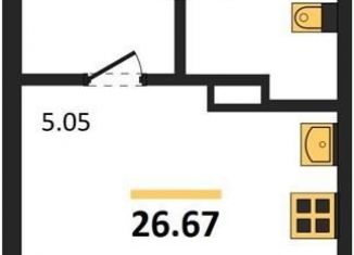 Продам квартиру студию, 26.7 м2, Воронежская область