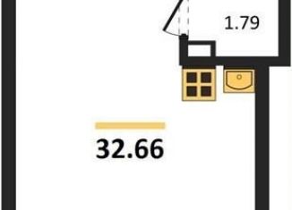 Квартира на продажу студия, 32.7 м2, Воронежская область