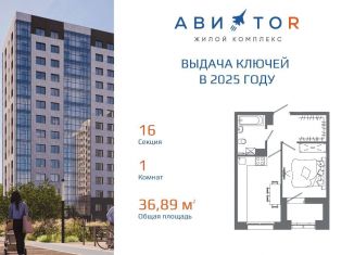 Продается 1-ком. квартира, 36.9 м2, Иркутская область, жилой комплекс Авиатор, с16