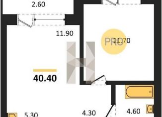 Однокомнатная квартира на продажу, 40.4 м2, Новосибирская область, Овражная улица, 2А