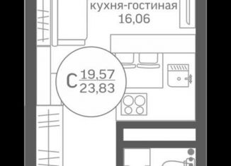 Продаю квартиру студию, 24 м2, деревня Патрушева, улица Петра Ершова, 10