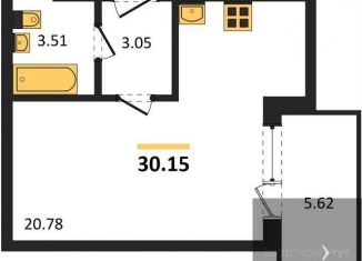 Продается квартира студия, 30.2 м2, Воронеж