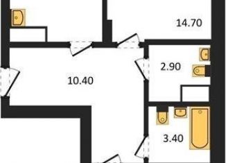 Продается двухкомнатная квартира, 58.7 м2, Воронежская область, бульвар Содружества, 1