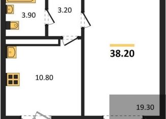 Продам 1-комнатную квартиру, 38.2 м2, Воронежская область, улица Шидловского, 28