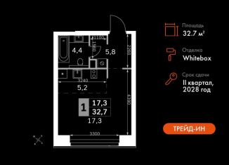 Продам однокомнатную квартиру, 32.7 м2, Москва, 3-й Хорошёвский проезд, 3А