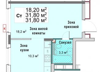 Продам квартиру студию, 31.8 м2, Нижегородская область