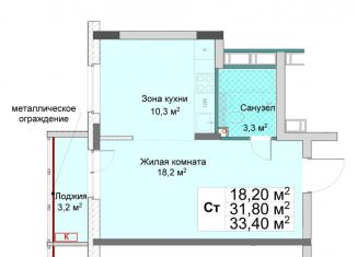 Продаю квартиру студию, 33.4 м2, Нижний Новгород, Сормовский район