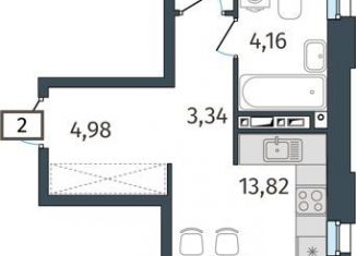 Продам 2-комнатную квартиру, 51.7 м2, Тюмень, улица Тимофея Кармацкого, 17