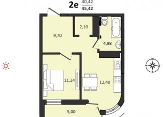 Продам 2-ком. квартиру, 45.4 м2, Хабаровский край