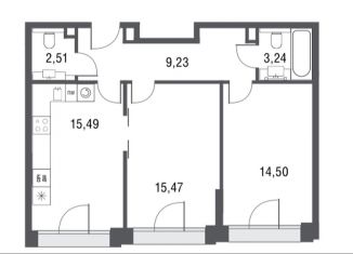 Продается 2-комнатная квартира, 60.4 м2, Москва, улица Академика Челомея, 1А