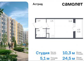 Квартира на продажу студия, 24.1 м2, Колпино, проспект Ленина, 60