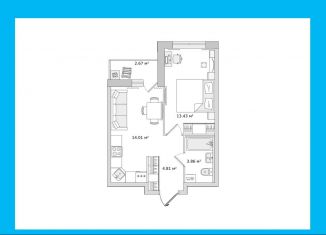 Продается 1-ком. квартира, 35.7 м2, деревня Новосаратовка, улица Первых, 4к7