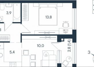 Продается 2-ком. квартира, 38.8 м2, Пермь, Индустриальный район