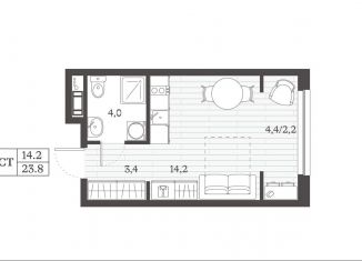 Продается квартира студия, 23.8 м2, Дербент