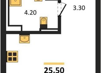 Продажа квартиры студии, 25.5 м2, Новосибирск, Тайгинская улица, с3