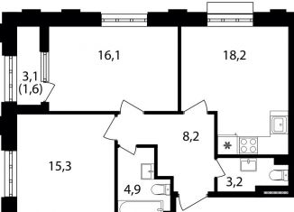 Продается двухкомнатная квартира, 67.5 м2, Москва, САО, Михалковская улица, 48к1