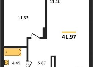 Продажа 1-комнатной квартиры, 42 м2, Новосибирск, метро Заельцовская, Кедровая улица, с45к1