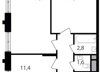 Продаю 2-комнатную квартиру, 56.1 м2, Москва, метро Академика Янгеля