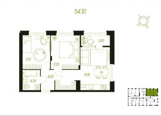 Продается 2-ком. квартира, 54.7 м2, Тула, Зареченский территориальный округ