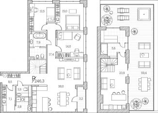 Трехкомнатная квартира на продажу, 246.3 м2, Тюмень, Первомайская улица, 1Аблок2