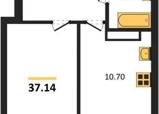 Продам однокомнатную квартиру, 37.1 м2, Новосибирск, метро Золотая Нива