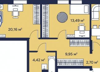 Продается 2-комнатная квартира, 69.4 м2, Тюмень, улица Менжинского, 60