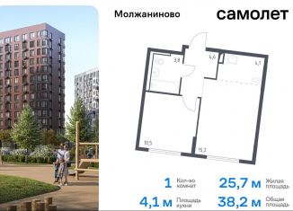 Продам 1-ком. квартиру, 38.2 м2, Москва, Молжаниновский район, Ленинградское шоссе, 229Ак2