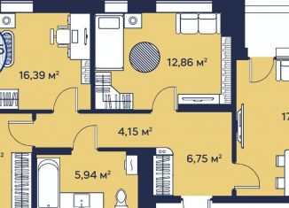 Продажа 3-ком. квартиры, 76.9 м2, Тюмень, улица Менжинского, 60