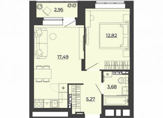 Продается 1-комнатная квартира, 42.2 м2, Екатеринбург, Чкаловский район