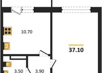 Продам 1-комнатную квартиру, 37.1 м2, Новосибирская область, улица Титова, с2