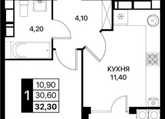 Продается однокомнатная квартира, 32.3 м2, Ростовская область