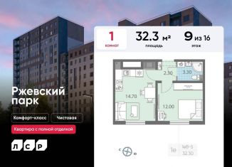 Продается однокомнатная квартира, 32.3 м2, Ленинградская область