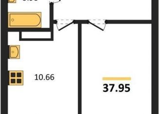 Продается однокомнатная квартира, 38 м2, Новосибирская область