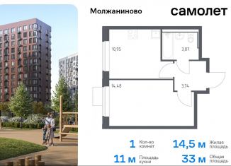 1-ком. квартира на продажу, 33 м2, Москва, жилой комплекс Молжаниново, к6, Молжаниновский район