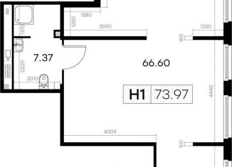 Продажа помещения свободного назначения, 73.97 м2, Санкт-Петербург, Михайловская дорога, 16к3