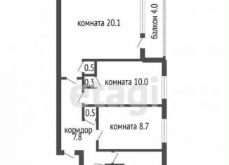 Продажа 3-ком. квартиры, 57 м2, Санкт-Петербург, Витебский проспект, 21к3, Московский район