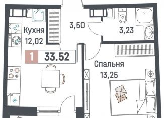 Продаю однокомнатную квартиру, 33.5 м2, Мурино