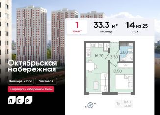 1-ком. квартира на продажу, 33.3 м2, Санкт-Петербург, ЖК Октябрьская набережная