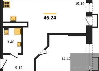 Продажа 1-комнатной квартиры, 46.2 м2, Воронеж, Железнодорожный район, набережная Чуева, 7