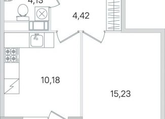 Продам 1-ком. квартиру, 35.7 м2, Пушкин