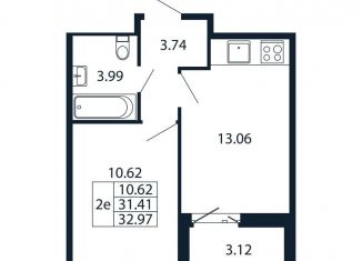 Продается двухкомнатная квартира, 34.5 м2, Ленинградская область