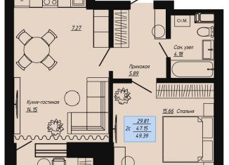 Продам 2-ком. квартиру, 49.4 м2, Волгоградская область